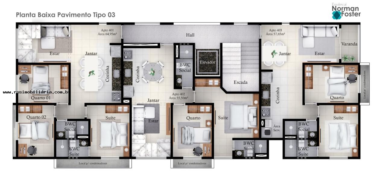 Apartamento, 2 quartos, 52 m² - Foto 6